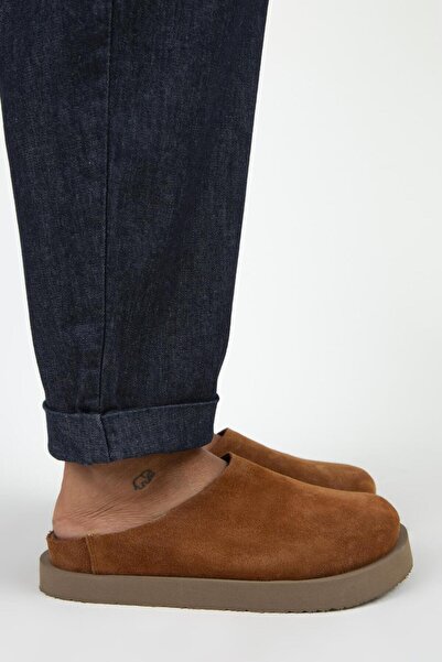 Manijero (Jana) Γυναικείες παντόφλες από γνήσιο δέρμα με επίπεδη πλατφόρμα