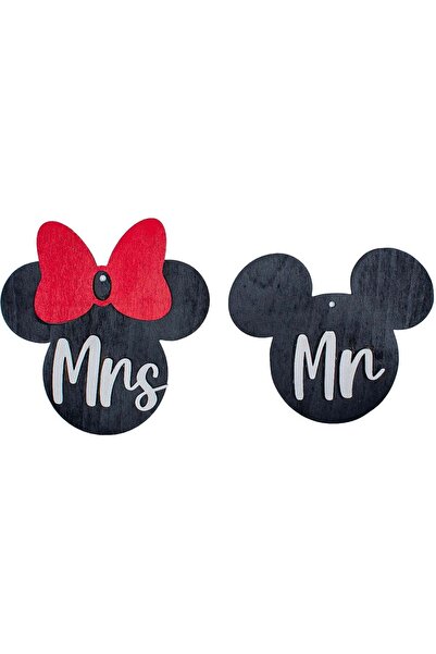 OEM Set 2 Globuri de Craciun Personalizat Cuplu Familie HH890 din Lemn Model ...