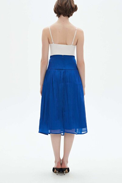Nichii WIDE MIDI SKIRT WITH CHIFFON DETAILS AT THE BOTTOM