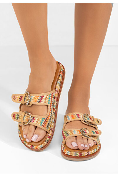 B T Shoes Viacfarebné dámské pantofle bez podpatku Rufyna