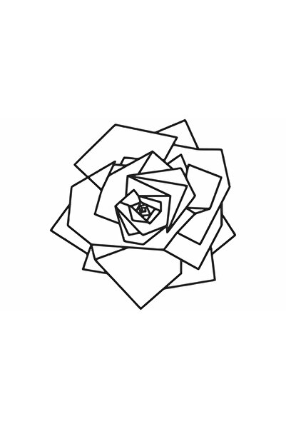 OEM Decor Personalizabil Geometric perete Trandafir HHH322 din lemn - 37 L x ...