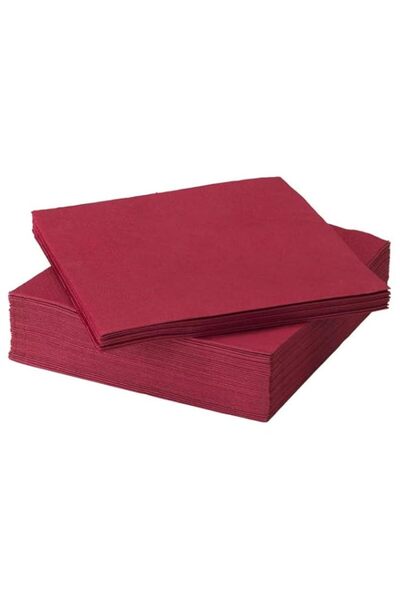 Generic IKEA FANTASTISK Paperserviette rot 50 Stück 40 x 40 سم، ورق، أحمر، 40...