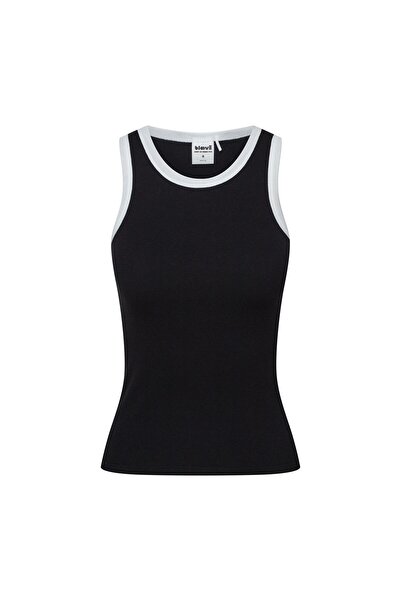 Bloovii Women's Sleeveless Tank Top Undershirt Ribbed with Contrasting Edge | Lann