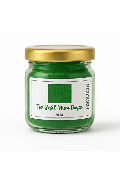 Poyrish Yeşil Toz Mum Boyası 50 Gr