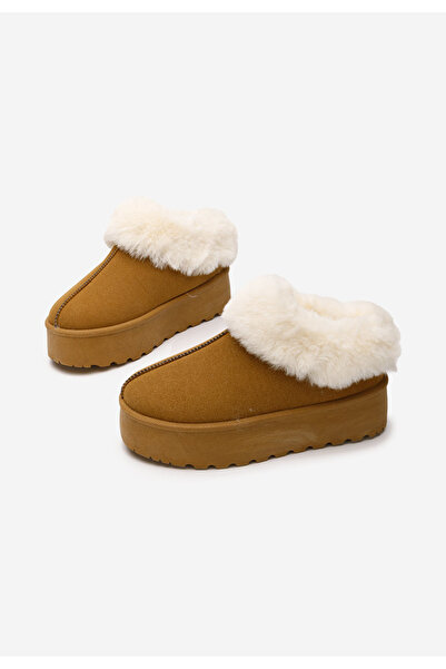 B T Shoes Camelové kotníkové zimní boty Maily