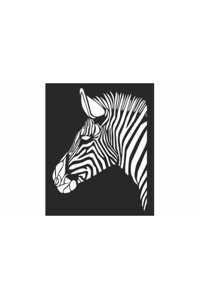 OEM Decor perete Personalizabil Cap de Zebra din lemn - 24 L x 29 H (cm)