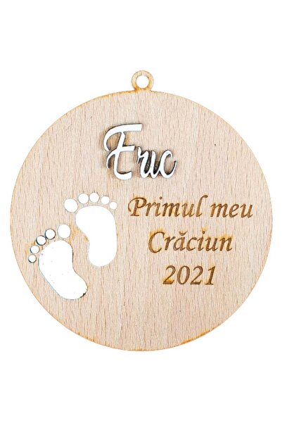 OEM Glob de Craciun Personalizat Bebelus Copil HH897 din Lemn Model Primul me...