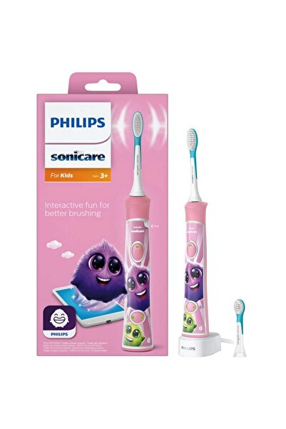 Philips Ηλεκτρική οδοντόβουρτσα, HX6352/42, για παιδιά, 2 προγράμματα καθαρισμού, ροζ