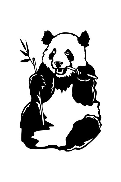 OEM Decor perete Urs Panda HH725 din lemn - 20 L x 30 H (cm)