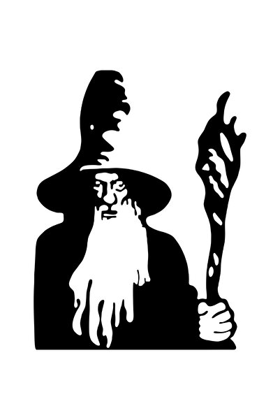 OEM Decor perete Gandalf HH763 din lemn - 20 L x 27 H (cm)