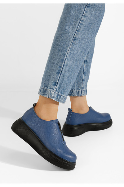 B T Shoes Pantofi casual dama piele Amaera navy