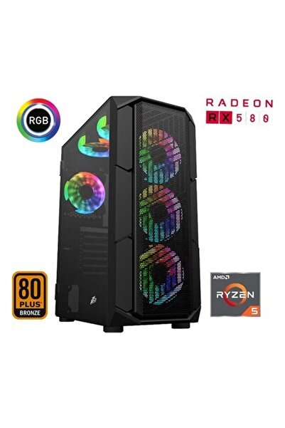 XASER XSR445 Ryzen 5 5600 16GB Ram 256GB M.2 Nvme SSD 8gb RX580 Ekran Kartı O...