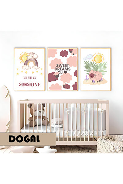 Harika bir ev Dečija soba Dnevna soba - Minimalistički Moderni Boemski ROZE S...