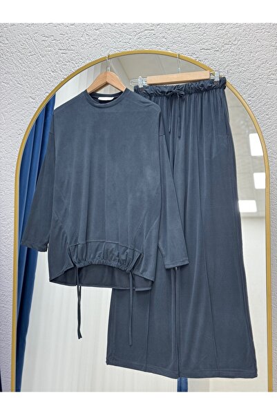 BENAHOLL Lororia Lace-Up Single Jersey Trouser Suit-Nl569 Anthracite