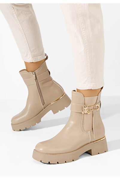 B T Shoes Γυναικεία μποτάκια Latashia V2 χακι