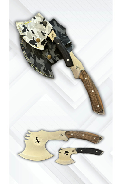 SHOPONLY Profesyonel Balta Seti 2'li Deri Kılıflı - Pençe Desenli