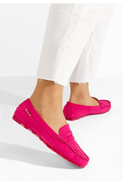 B T Shoes Fuchsiové dámské mokasíny Luminia V2