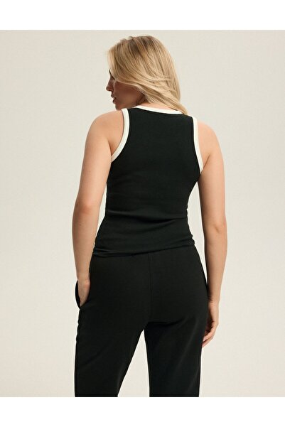 Bloovii Women's Sleeveless Tank Top Undershirt Ribbed with Contrasting Edge | Lann