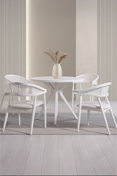 Albero Home Asos Beyaz Masa Takımı