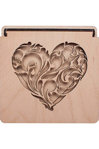 OEM Cutie Verighete Personalizata HH1565 din Lemn 15x15 cm