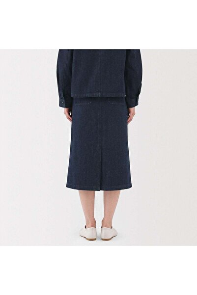 Muji Kapok Blend Denim A-Line Skirt