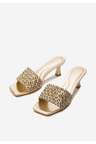 B T Shoes Γυναικείες Παντόφλες Nickole χρυσο