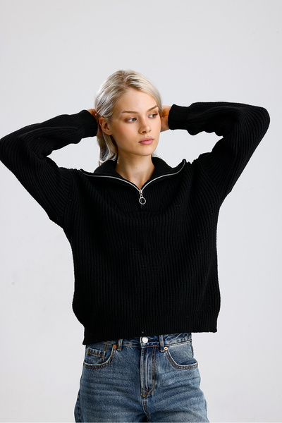 ÇILDIR ÖRME FERMUARLI KAZAK