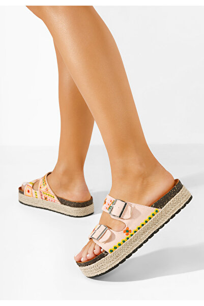 B T Shoes Růžové dámské šľapky Jeanette V2