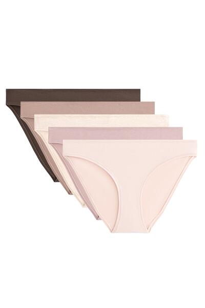 Oysho 5 classic cotton blend briefs