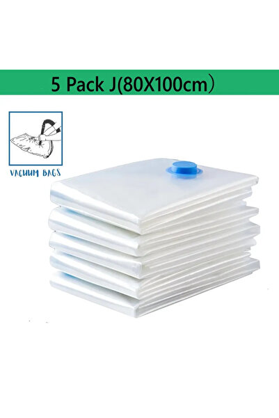 Choice عرض في الصورة 5 عبوات 80 كيسًا فقط من أكياس التخزين المفرغة من الهواء، أكياس ضغط موفرة للمساحة للحاف