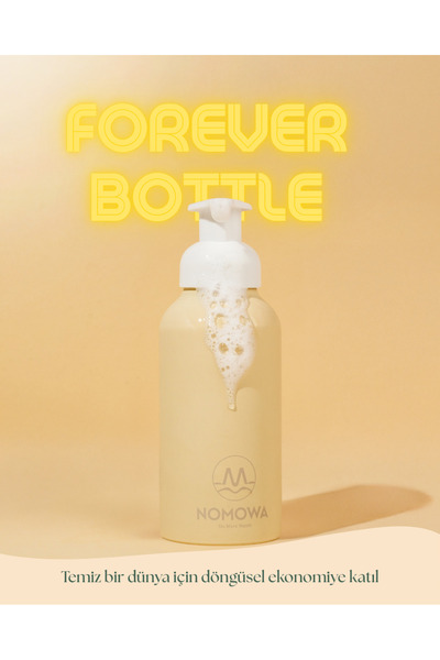 NoMoWa Köpük Sabun Başlangıç Seti | Butter Yellow Sabunluk (350 ML) 2 Tablet, 700 ml Sabun Üretir