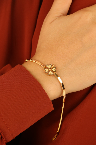 Çgk Çiğdem Gürel Kuyumculuk 22K Yoncalı Ajda Model Altın Bilezik