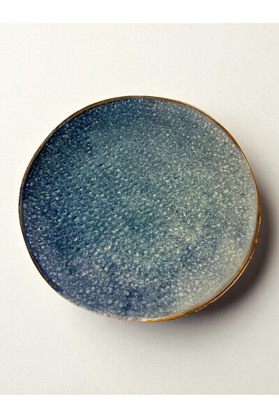 La Mediterranea Navy blue patterned plate, 26 cm