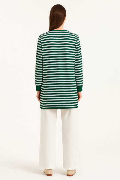 elit fashion Ριγέ τουνίκ - Πράσινο