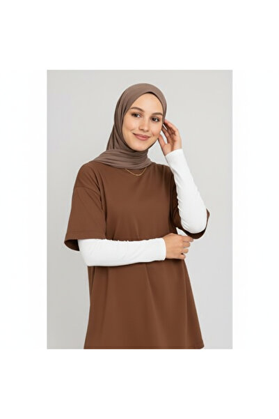 Defkay Viscose elastică material elastic pentru femei, cu mâneci, culoare uni