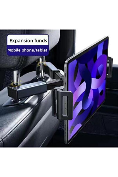 Choice حامل مسطح لتثبيت الجهاز اللوحي على مسند رأس السيارة، قابل للدوران 360 درجة