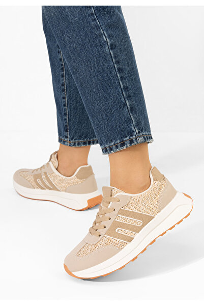 B T Shoes Sneakers γυναικεια Roksana V5 μπεζ