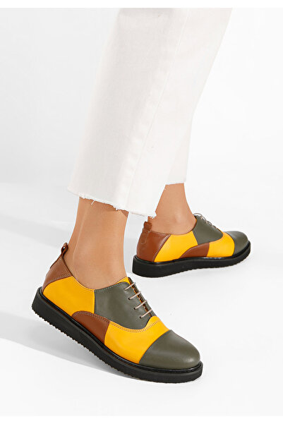 B T Shoes Pantofi derby piele Seina multicolori