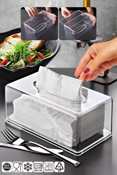 EA HOME Unbreakable Clear Napkin Organizer