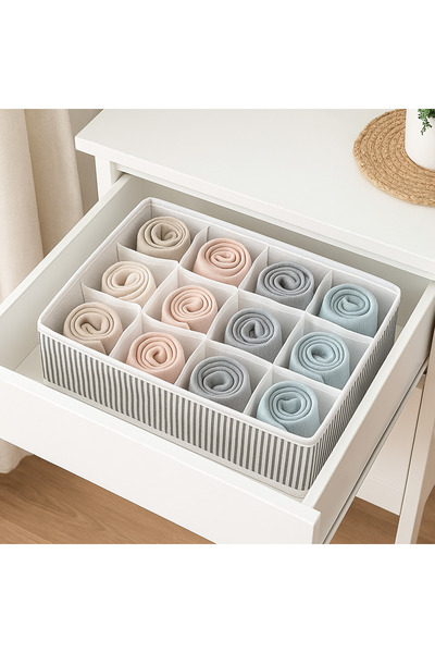 aydev home collection 12-Compartment Honeycomb Drawer Cabinet Laundry Organizer Folding Storage Box Organizer 31X25X12