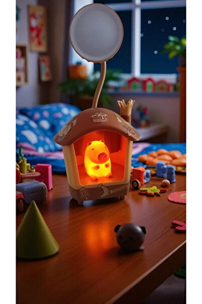 FAMEMUS ACCESSORY Capybara Masa Üzeri Gece Lambası boyut 25 cm