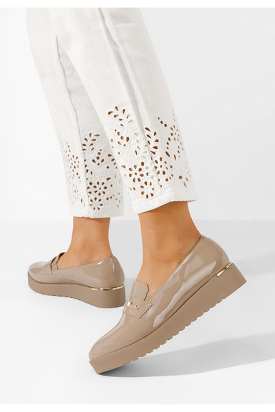 B T Shoes Khaki dámské polobotky Caterina V2