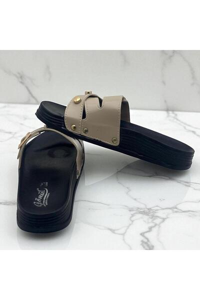 GÖNÜL Single Buckle Low Sole Women's Slippers