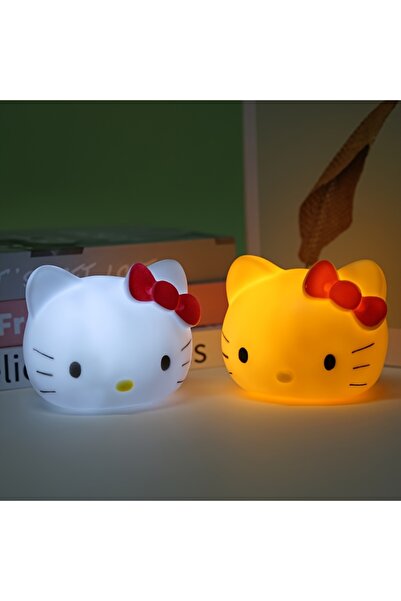 PA مصباح ليلي للأطفال على شكل هالو كيتي