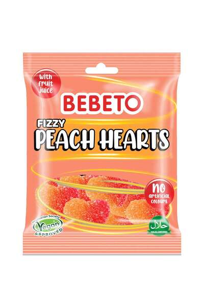 BEBETO Peach Heart Soft Candy 150 g