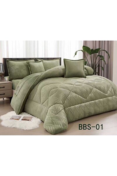 Gerenic مفرش ملكي 6 قطع نفرين شتوي وجهين وجه مخمل وجه فرو مقاس كينج 230x250 سم