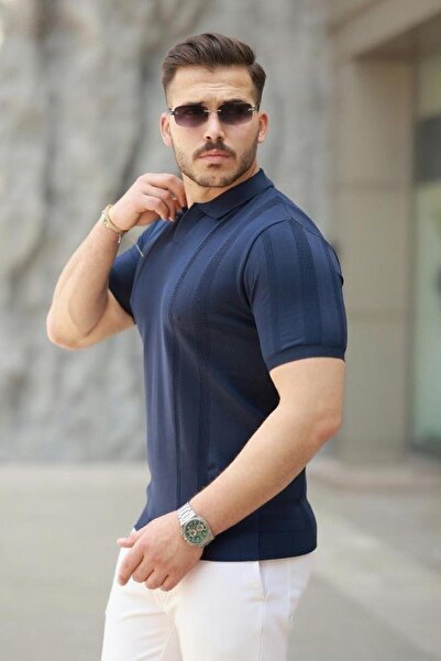 Asil Acar Home Ανδρικό κοντομάνικο μπλουζάκι με γιακά νοσοκόμας