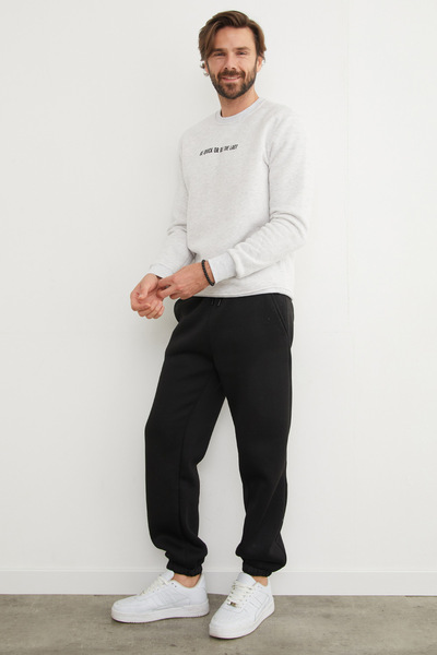 Fulla Moda 3 İplik Beli Bağcıklı Jogger Eşofman Altı