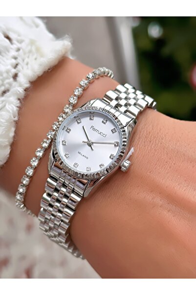 Ferrucci Steel Cord Minimal Case Women's Watch 3 Atm Waterproof 2 Years Warranty