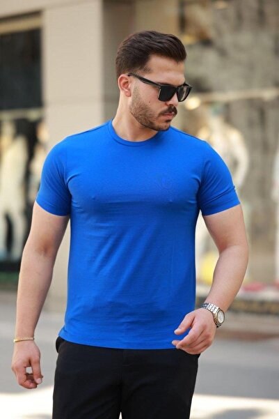 Lady Moss Tricou basic cu guler rotund pentru bărbați